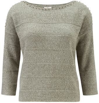 Cc Petite Batwing Bead Shoulder Jumper - Lyst