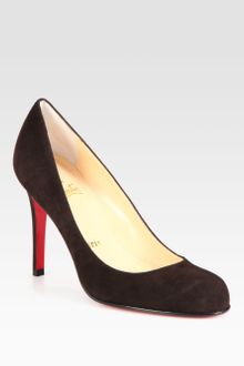 Christian Louboutin Simple 100 Suede Pumps - Lyst