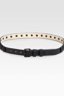 Cut 25 By Yigal Azrouel Dome Trim Leather Belt - Lyst