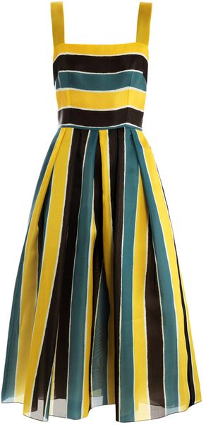 Dolce & Gabbana Organza Stripe Sun Dress - Lyst