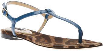 Dolce & Gabbana Leopard Print Sole Sandal - Lyst