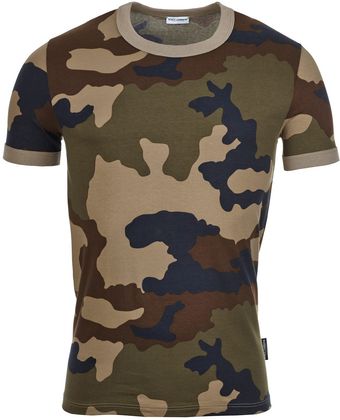 Dolce & Gabbana Dolce Gabbana Tshirt Military Look - Lyst