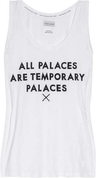 Each X Other All Palaces Are Temporary Palaces Cotton Tank - Lyst