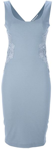 Ermanno Scervino Lace Insert Dress - Lyst