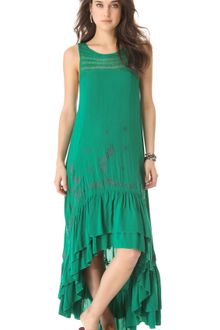 Free People Long Tiered Crochet Dress - Lyst