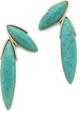 Gemma Redux Turquoise Fan Earrings - Lyst