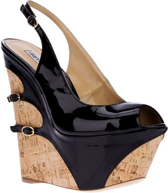 Gianmarco Lorenzi Slingback Wedge Pump - Lyst