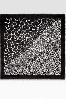 Gucci Safari Print Silk Shawl Scarf - Lyst