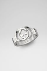 Gucci Sterling Silver Double G Ring
