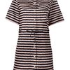 Kenzo Striped Shirt Dress in Black - Lyst