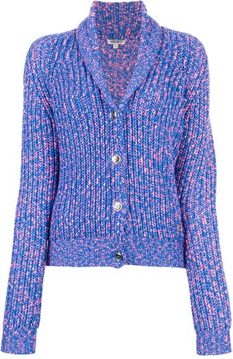 Kenzo Neon Knit Cardigan - Lyst