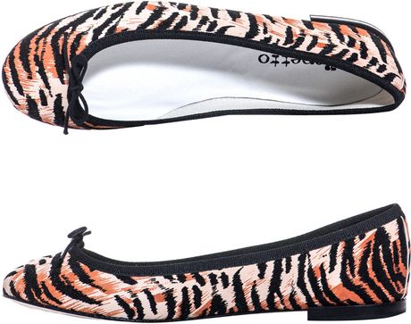 tiger print ballet flats