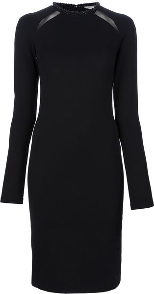 Stella McCartney Mesh Insert Dress - Lyst