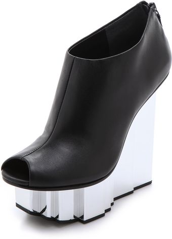 United Nude Rockerfeller Peep Toe Booties - Lyst