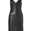 Valentino Black Lambskin Leather Dress in Black - Lyst