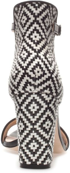 Zara Wideheel Sandal with Ankle Strap in Black (two-tone) - Lyst
