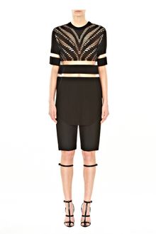 Alexander Wang Hockey Jersey Tee with Suspended Zebra Mesh - Lyst