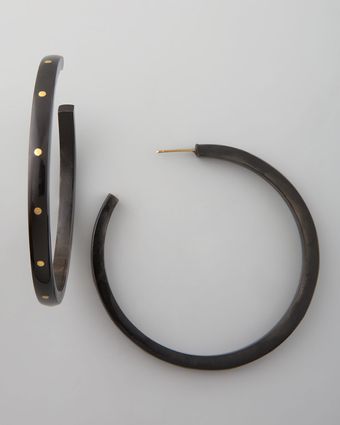 Ashley Pittman De Zote Hoop Earrings Dark Hor - Lyst