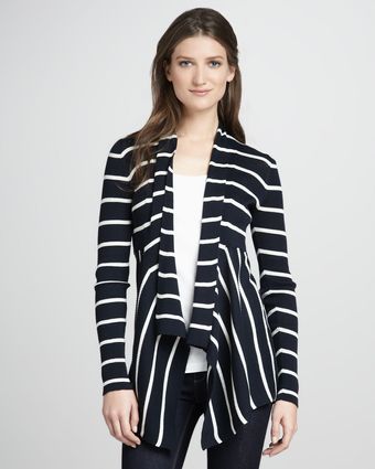 Autumn Cashmere Striped Cotton Cardigan - Lyst