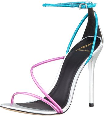 B Brian Atwood Labrea Hologram Snakeskin Sandal - Lyst
