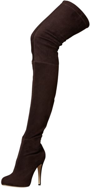 Brian Atwood David Suede Overtheknee - Lyst