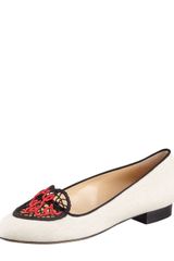 Charlotte Olympia La La Crochet Heart Loafer