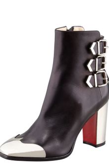 Christian Louboutin Elita Metalwingtip Red Sole Ankle B - Lyst