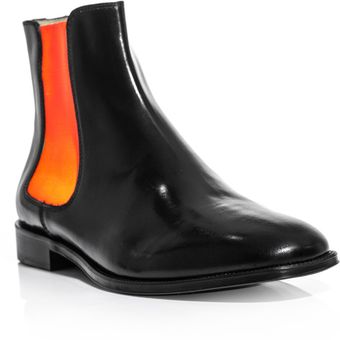 Christopher Kane Neon and Black Leather Ankle Boots - Lyst