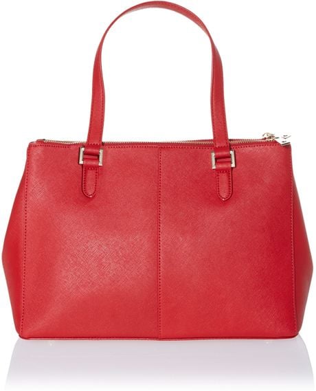 red dkny bag