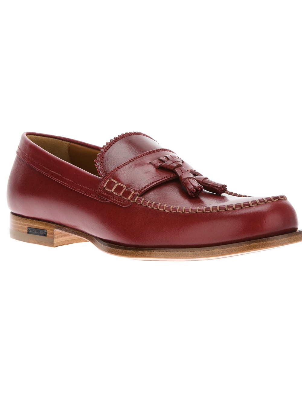 Dsquared2 Tassel Loafer In Red For Men Bordeaux Lyst 4939