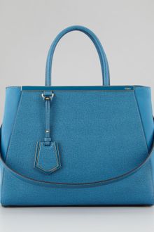 Fendi 2jours Vitello Elite Medium Tote Bag Turq - Lyst