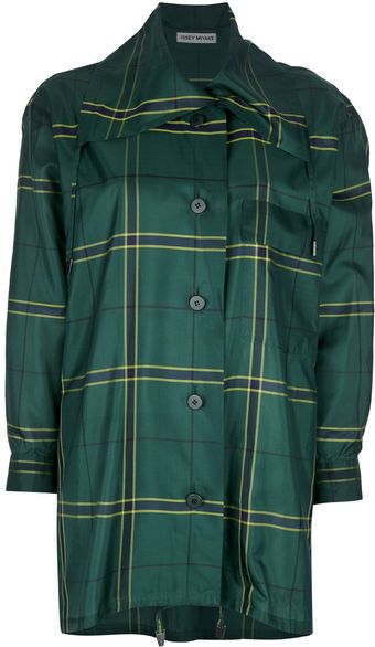 Issey Miyake Checked Blouse - Lyst