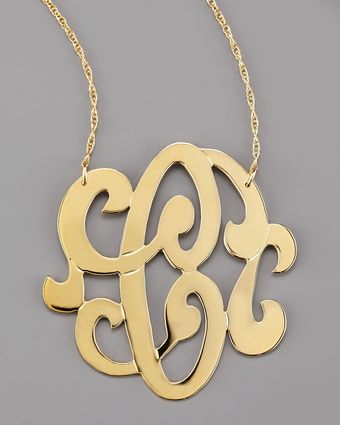Jennifer Zeuner Swirly Initial Necklace C - Lyst