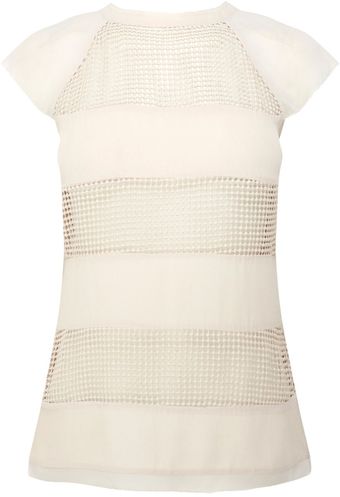 Karen Millen Woven Texture Top - Lyst