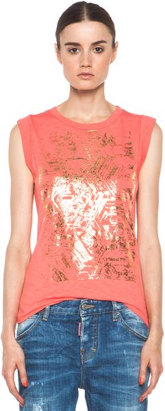 Kelly Wearstler Metallic Graphic Tee  - Lyst