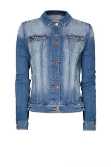 Mango Light Washed Denim Jacket - Lyst