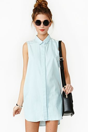 Nasty Gal Colleen Chambray Shirt - Lyst