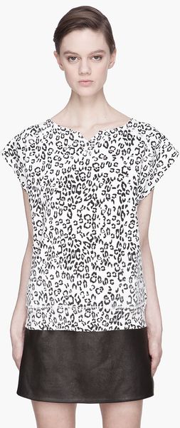 Pierre Balmain White Leopard Print Sleeveless Sweatshirt - Lyst