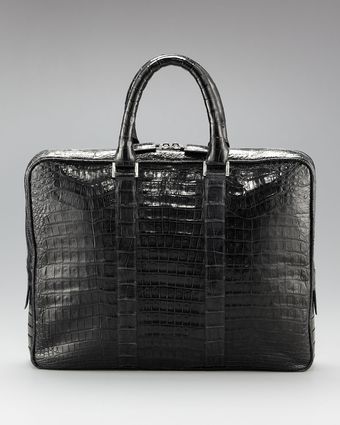 Santiago Gonzalez M Crocodile Briefcase Black - Lyst