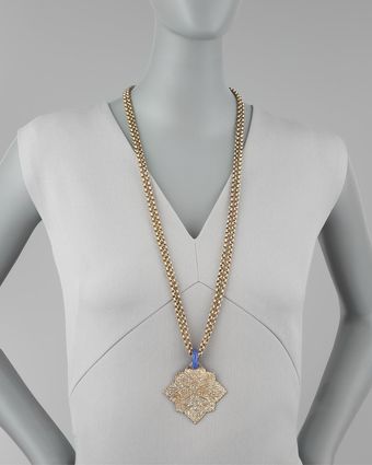 Stephen Dweck Engraved Clover Pendant Necklace  - Lyst