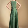 Temperley London Long Stella Vneck Dress in Green (vintage green) - Lyst
