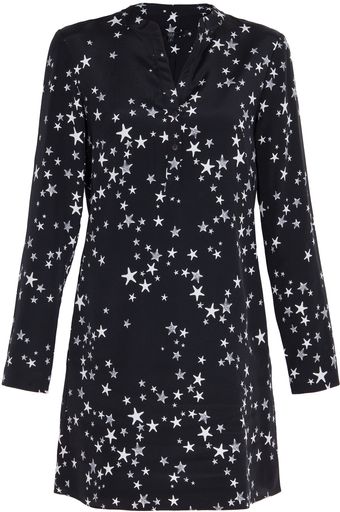 Tibi Star Print Tunic Dress - Lyst