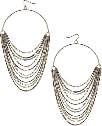 Topshop Multirow Hoop Earrings - Lyst
