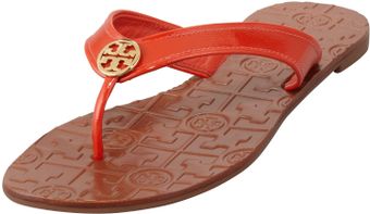 Tory Burch A2 Patent Thong Sandal Flame Red - Lyst