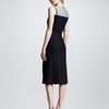 Victoria Beckham Moonprint Colorblock Dress in Blue (teal/cloudy moon) - Lyst