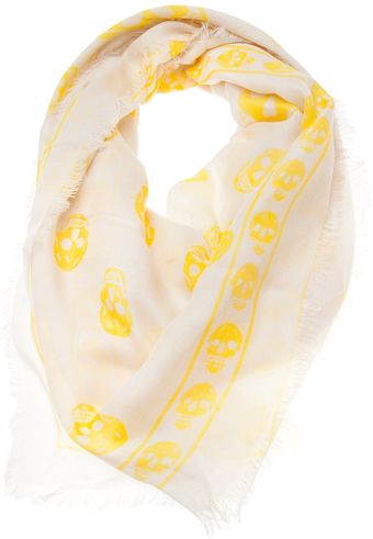 Alexander McQueen Skull Pashmina Scarf - Lyst