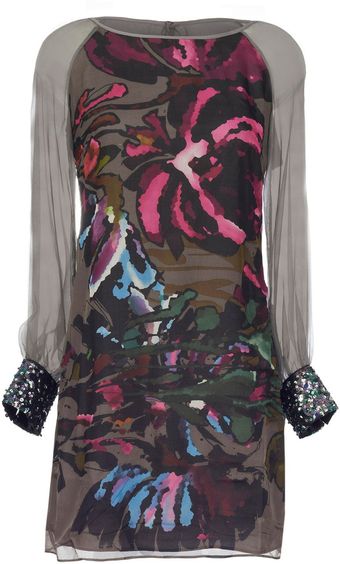 Almost Famous Big Flower Tunic Dress - Lyst