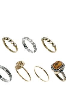 ASOS Collection Skull Jewel Ring Pack - Lyst