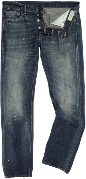Denim And Supply Ralph Lauren Slim Fit Crinkle Washed Jeans - Lyst