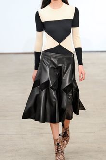 Derek Lam Glove Leather Skirt with 3d Pleats - Lyst